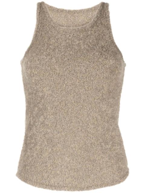 LOW CLASSIC sleeveless fleece knitted top