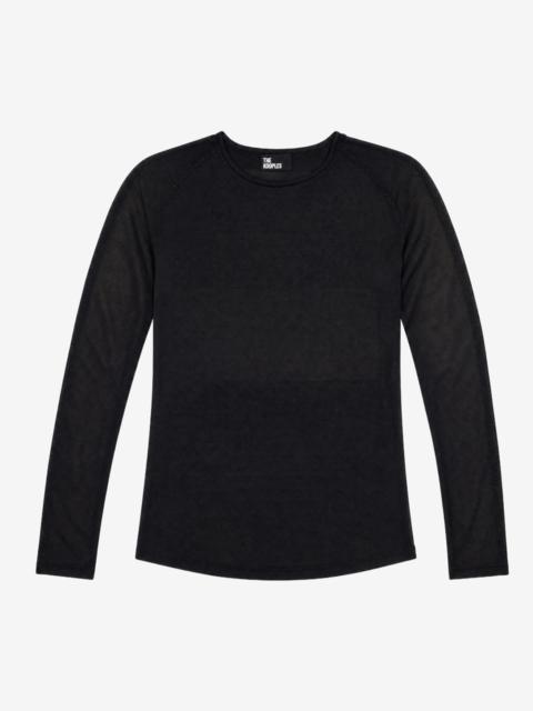 The Kooples BLACK FINE-KNIT SWEATER