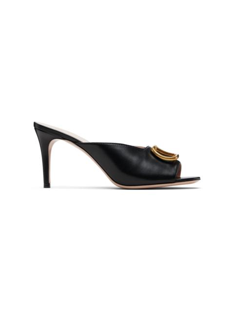 Valentino Black VLogo Signature Heeled Sandals