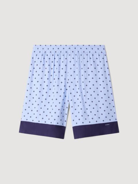 Sandro SQUARE CROSS PATTERNED SHORTS
