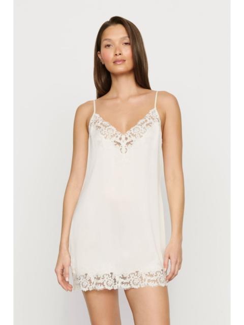 eberjey Washable Silk with Lace Embroidery Short Slip