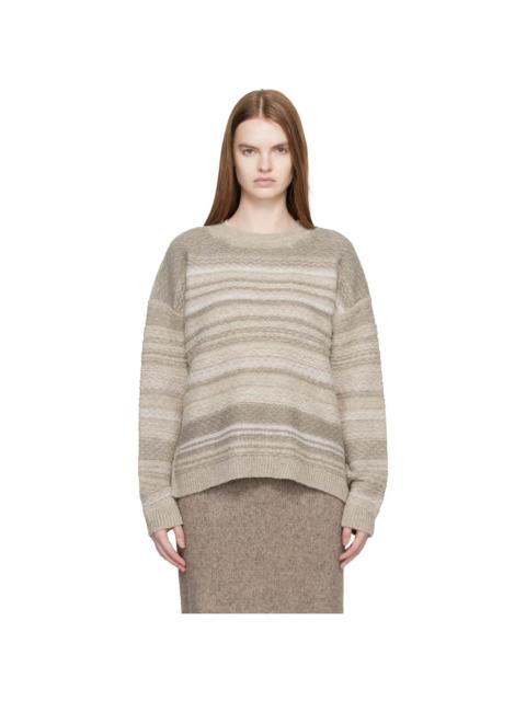 LAUREN MANOOGIAN SSENSE Exclusive Gray Jacquard Crewneck Sweater