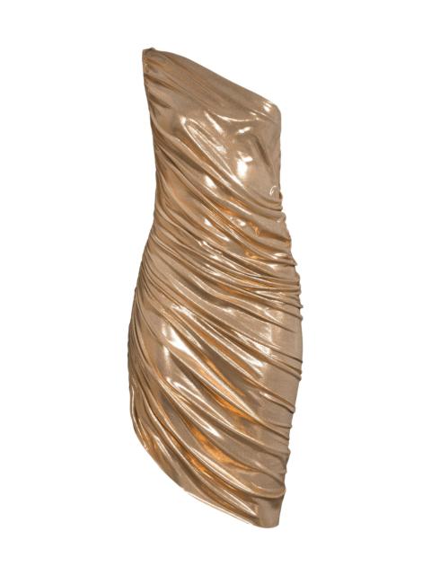 NORMA KAMALI Women's Diana Metallic One-Shoulder Minidress - Gold