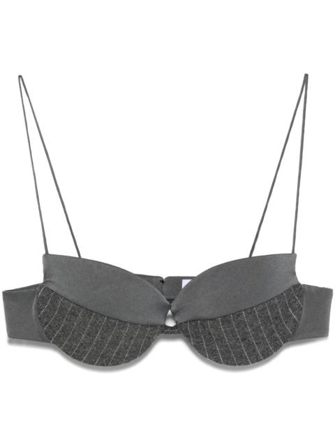 ALEX PERRY pinstripe bra top