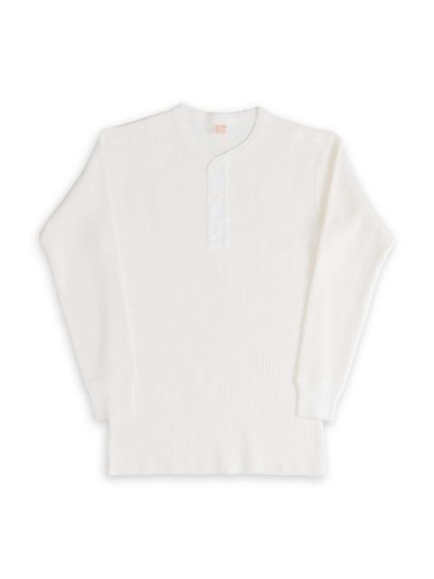 The Real McCoys The Real McCoy's Waffle Thermal Henley Undershirt Medium White