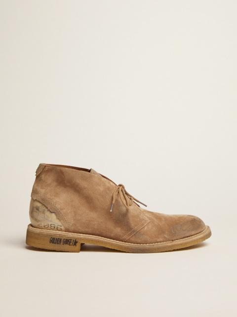 Golden Goose Noel ankle boots in caramel-colored suede