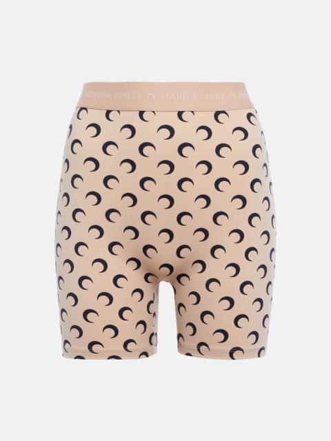 Marine Serre Printed jersey biker shorts