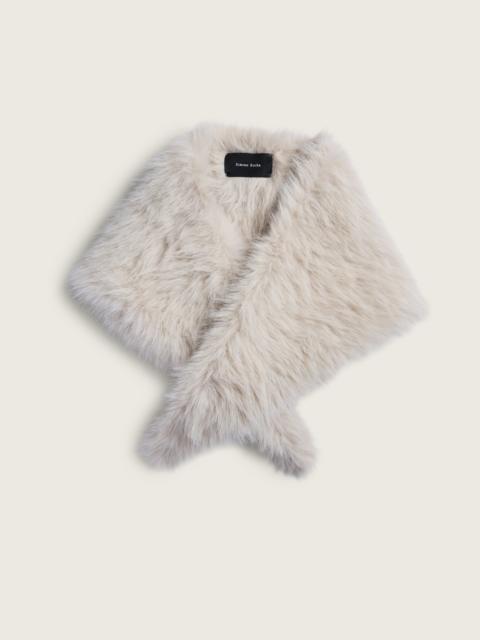 Simone Rocha Embellished Faux Fur Neckerchief