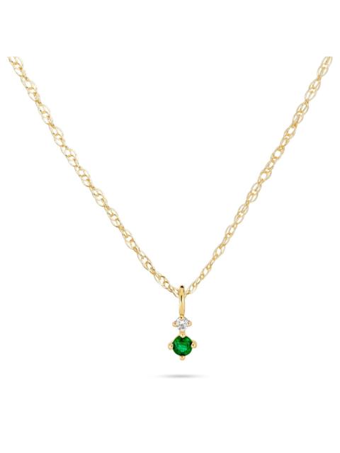 STONE AND STRAND Tiny Green Goddess Necklace