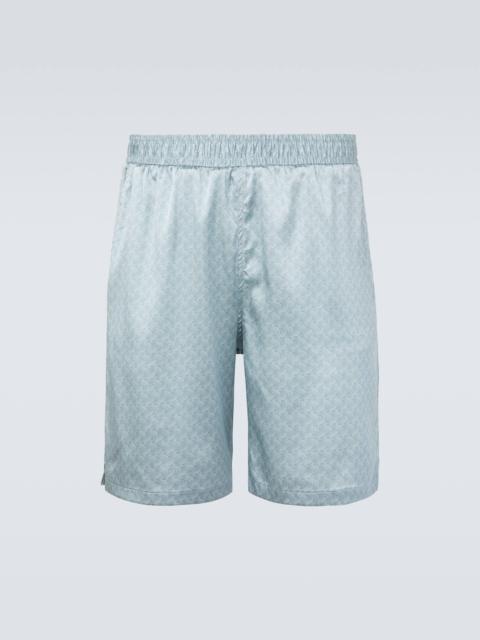 FRESCOBOL CARIOCA Palma printed silk-blend shorts