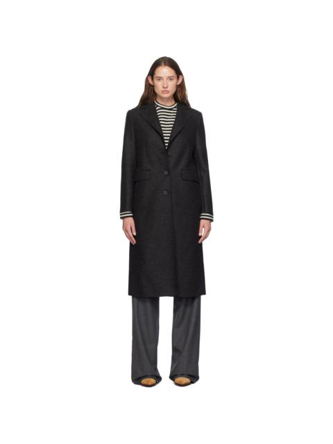 Gray Shoulder Pad Coat