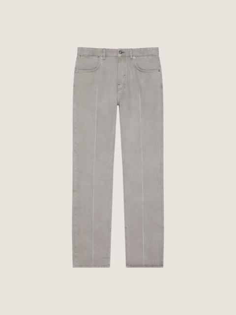 Givenchy STRAIGHT FIT GREY JEANS WITH FOLDED EFFECT