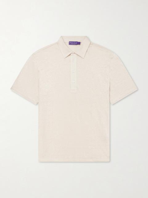 Ralph Lauren Logo-Embroidered Linen-Jersey Polo Shirt