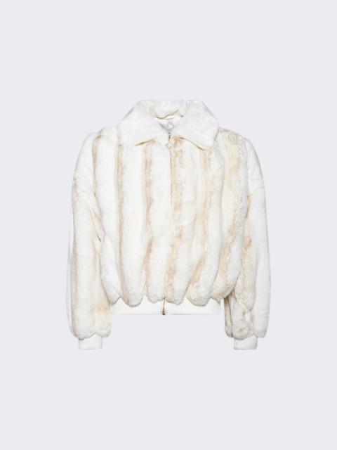 CASABLANCA Faux Fur Jacket Off White