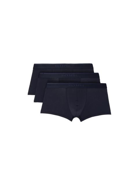 Sunspel Three-Pack Navy Boxers