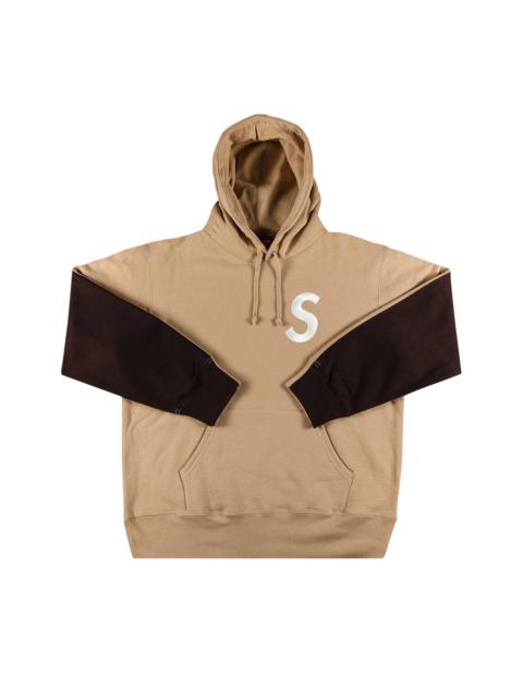 Supreme S Logo Split Hooded Sweatshirt 'Tan'