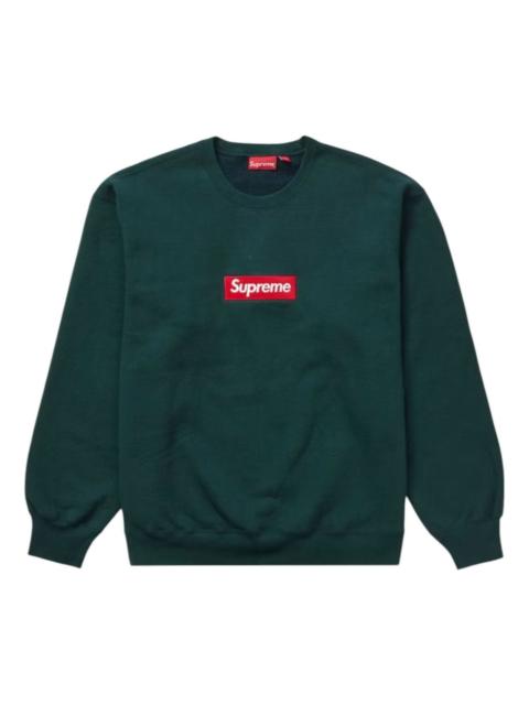 Supreme 최고 상자 로고 Crewneck 'Dark Pine 이름 *