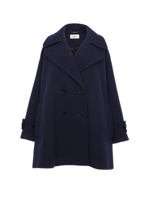 Chloé OVERSIZED DOUBLE-BREASTED COAT IN WOOL