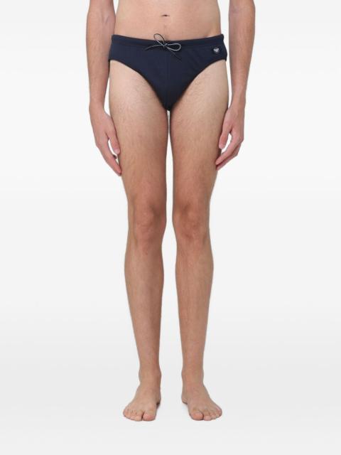 EMPORIO ARMANI drawstring logo-patch swim briefs
