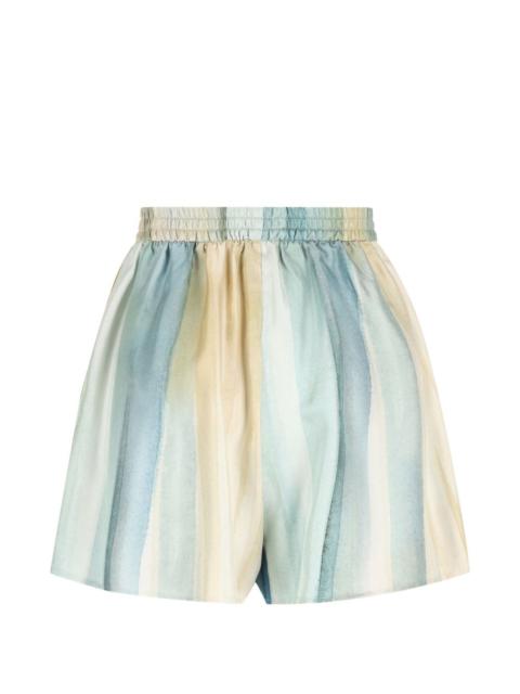 Loro Piana elastic-waistband striped silk shorts