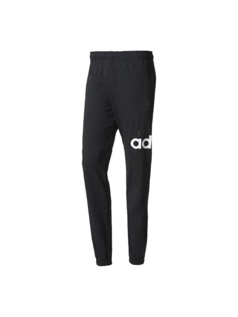 adidas Men's adidas Alphabet Large Logo Knit Casual Pants/Trousers Black B47217