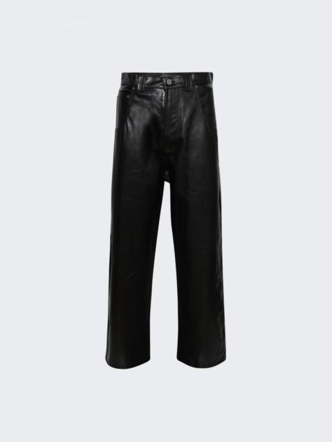 VETEMENTS Leather Hip Hop Pants Black