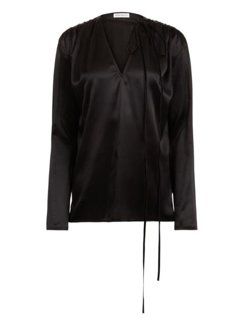 NINA RICCI V-neck satin top