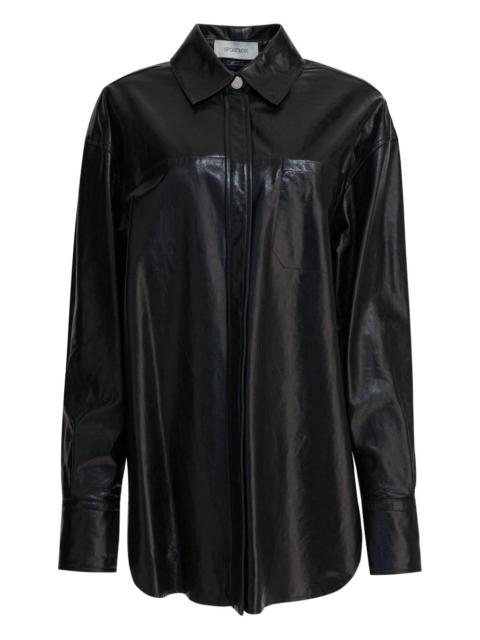 Max Mara chest-pocket leather jacket