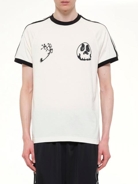 Y-3 Skull Graphic Run Shorts in Black