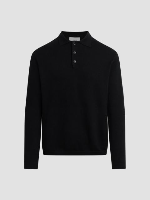 Joe's Jeans Men's Merino Wool Polo Sweater - Black