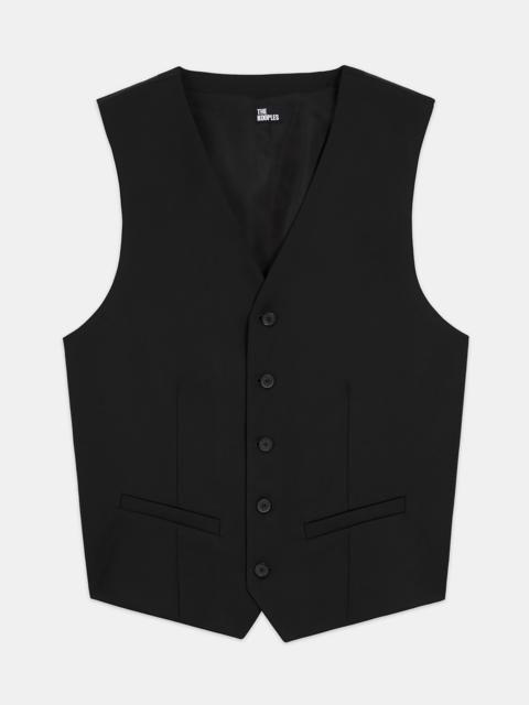 The Kooples BLACK SUIT VEST IN WOOL TAILORED CUT