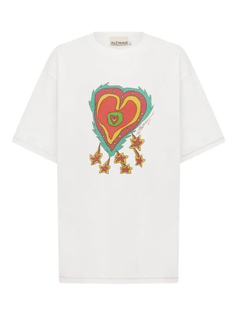 ALÉMAIS Contessa heart-print T-shirt