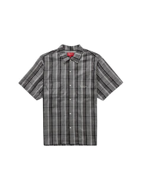 Supreme Supreme Metallic Plaid S/S Shirt Black