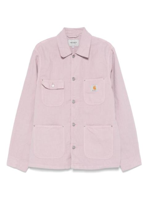 Carhartt logo-patch denim jacket