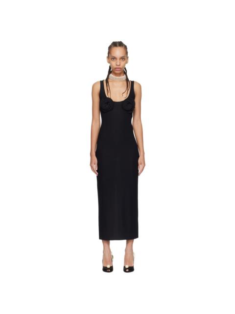 MAGDA BUTRYM Black Flower Midi Dress