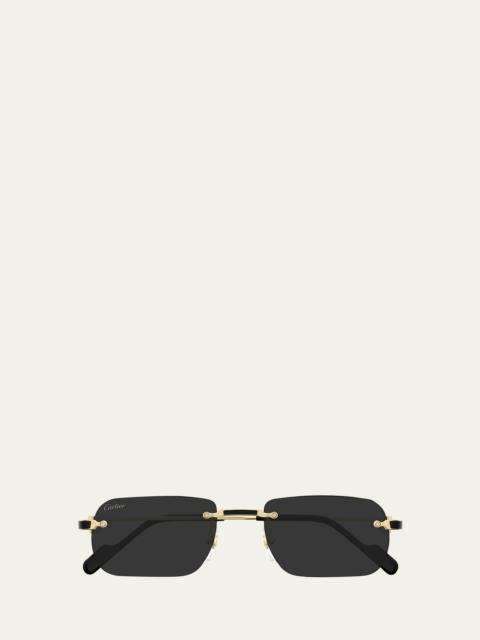 Cartier Men's Nylon and Metal Oval Sunglasses