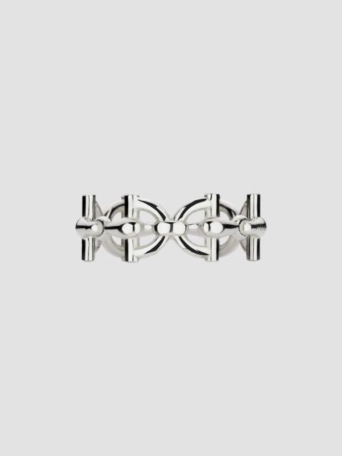 GUCCI Women's Staffa Sterling Silver Stirrup Ring - Silver