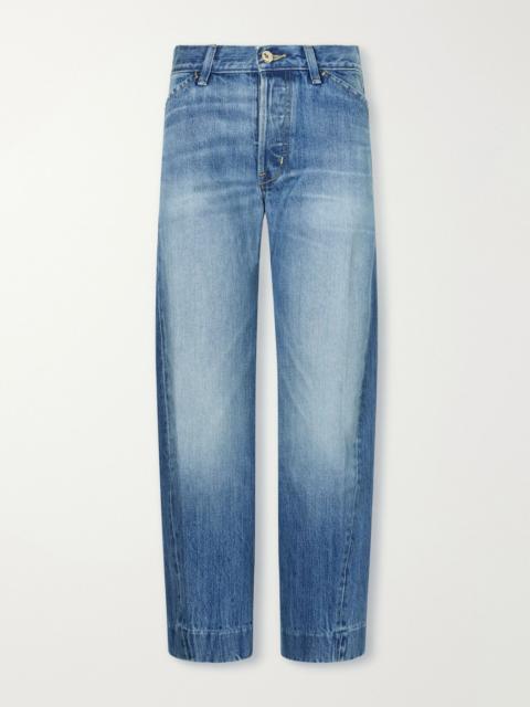 RÙADH The Bijou cropped recycled low-rise straight-leg jeans Mid denim