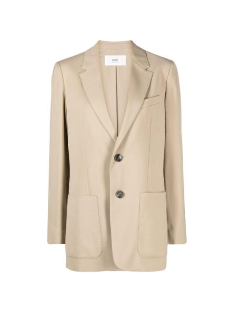 AMI Paris notched-lapel single-breasted blazer