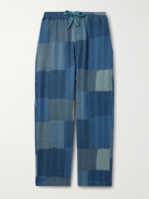 Kapital Tugihagi Easy Straight-Leg Patchwork Cotton Drawstring Trousers