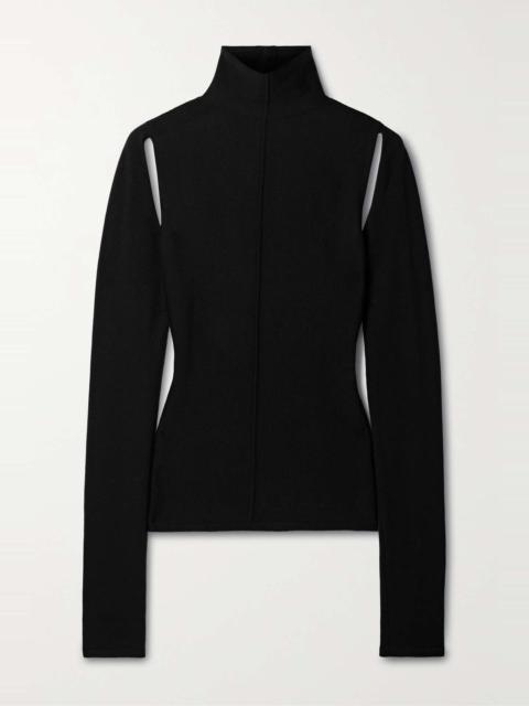 KHAITE Marlowe cutout open-back merino wool top