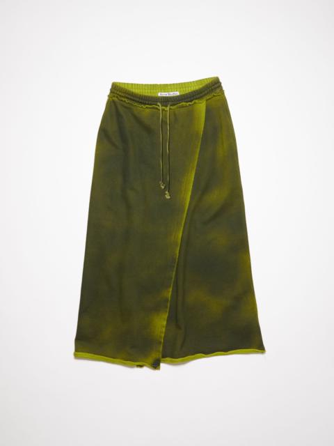Dyed fleece skirt - Acid yellow