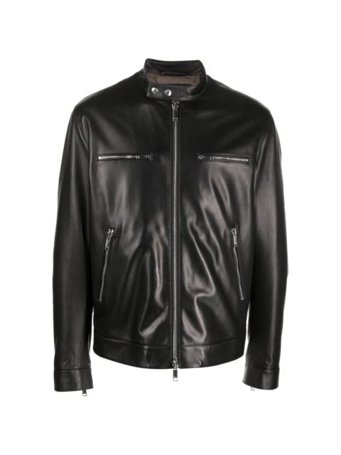 leather biker jacket