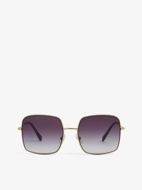 Miu Miu MU61VS square-frame metal sunglasses