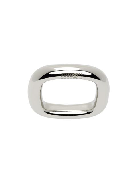 MM6 Maison Margiela Silver Tubing Ring