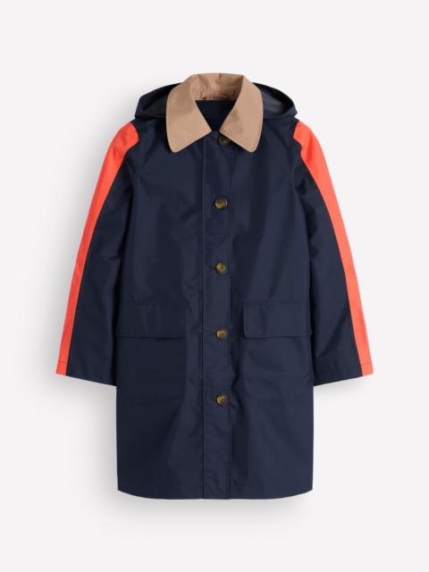 BODEN Colour block Raincoat-Navy