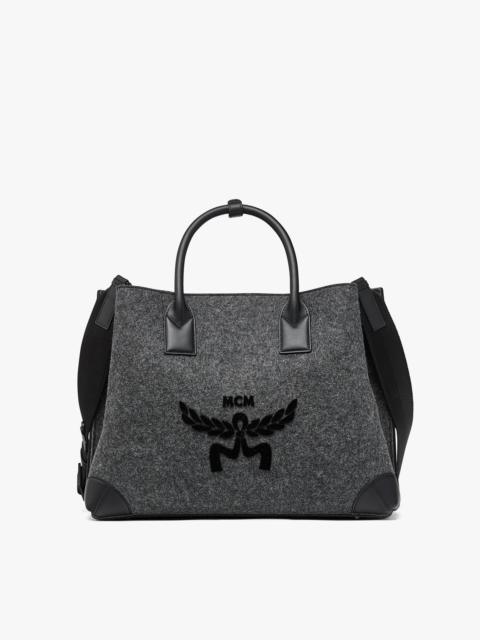 MCM Milla 2.0 Tote in Loden Wool and Leather