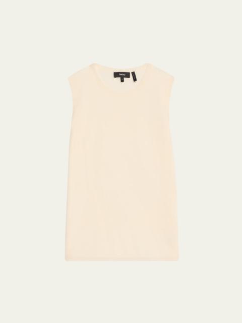 Regal Merino Wool Crewneck Shell Top