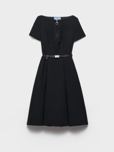 Prada Embroidered natté fabric dress