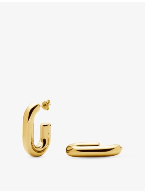 MISSOMA Chubby Oval Medium 18ct Gold PVD-Plated Stainless-Steel Hoop Earrings